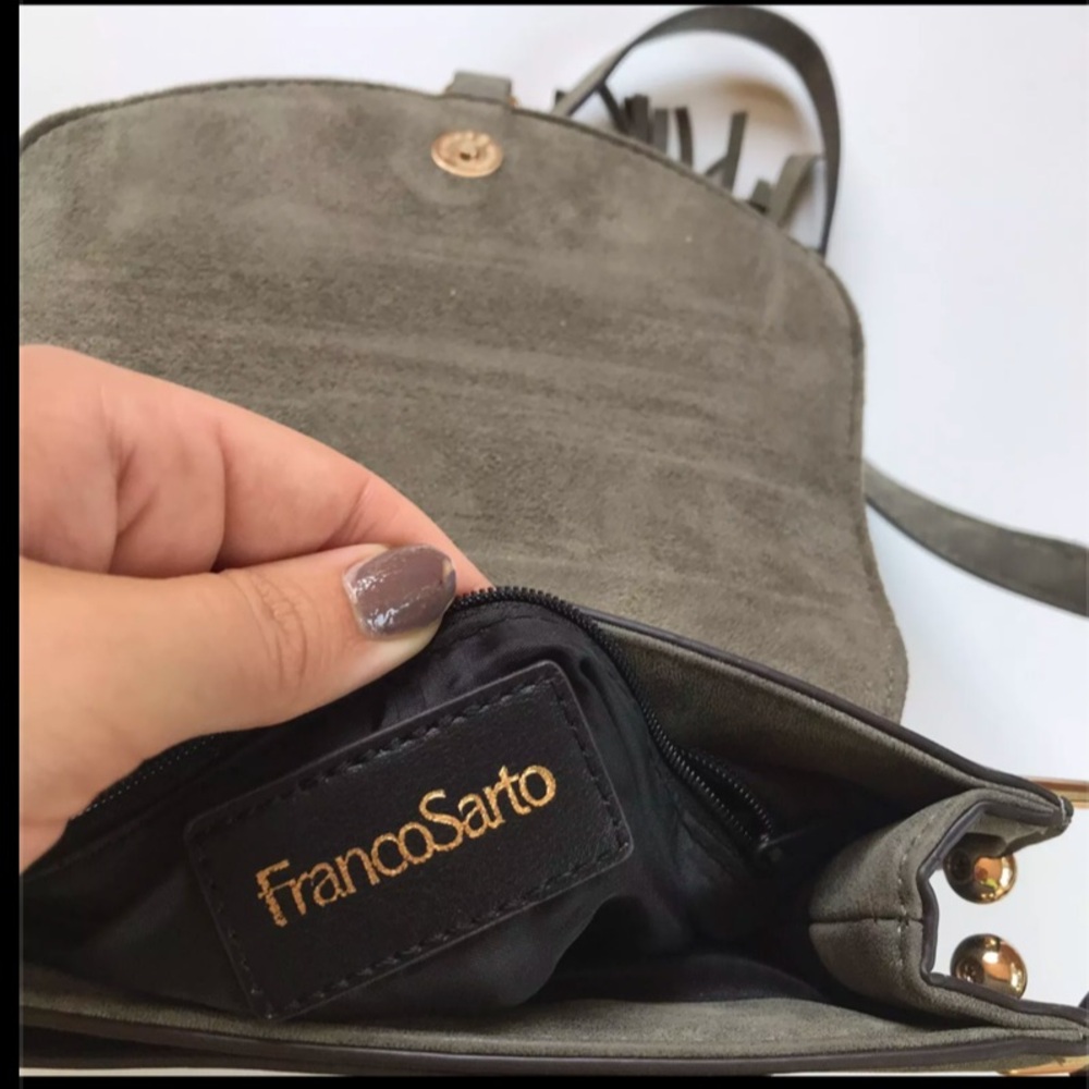 Franco Sarto Franco Sarto Faux Suede Vegan Studded Boho Tassel Crossbody - Picture 11 of 12
